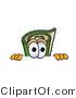 Vector Illustration of a Carpet Roll Mascot Scared, Peeking over a Surface by Mascot Junction