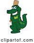 Vector Illustration of a Cartoon Alligator Mascot Holding a Baseball Bat by Mascot Junction