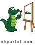 Vector Illustration of a Cartoon Alligator Mascot Painting by Mascot Junction