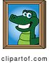 Vector Illustration of a Cartoon Alligator Mascot Portrait by Mascot Junction