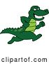 Vector Illustration of a Cartoon Alligator Mascot Running by Mascot Junction