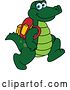 Vector Illustration of a Cartoon Alligator Mascot Wearing a Backpack by Mascot Junction