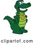 Vector Illustration of a Cartoon Alligator Mascot Wearing a Sports Medal by Mascot Junction
