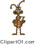 Vector Illustration of a Cartoon Ant Mascot Pointing Outwards to Get Your Attention by Mascot Junction