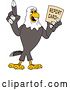 Vector Illustration of a Cartoon Bald Eagle Mascot Holding a Report Card by Mascot Junction