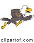 Vector Illustration of a Cartoon Bald Eagle Mascot Playing Football by Mascot Junction