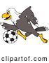 Vector Illustration of a Cartoon Bald Eagle Mascot Playing Soccer by Mascot Junction