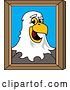 Vector Illustration of a Cartoon Bald Eagle Mascot Portrait by Toons4Biz