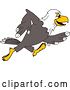 Vector Illustration of a Cartoon Bald Eagle Mascot Running by Toons4Biz