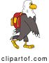 Vector Illustration of a Cartoon Bald Eagle Mascot Wearing a Backpack by Mascot Junction