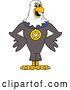 Vector Illustration of a Cartoon Bald Eagle Mascot Wearing a Sports Medal by Mascot Junction