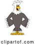 Vector Illustration of a Cartoon Bald Eagle Mascot with a Mohawk by Mascot Junction