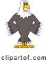 Vector Illustration of a Cartoon Bald Eagle Mascot with Hands on His Hips by Mascot Junction