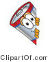 Vector Illustration of a Cartoon Battery Mascot Peeking Around a Corner by Mascot Junction
