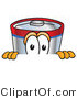 Vector Illustration of a Cartoon Battery Mascot Peeking over a Surface by Mascot Junction