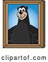 Vector Illustration of a Cartoon Black Bear School Mascot Portrait by Mascot Junction