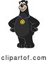 Vector Illustration of a Cartoon Black Bear School Mascot Wearing a Sports Medal by Mascot Junction