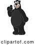 Vector Illustration of a Cartoon Black Bear School Mascot with an Idea by Mascot Junction