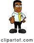 Vector Illustration of a Cartoon Black Business Man Mascot Pointing at the Viewer by Mascot Junction