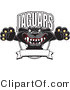 Vector Illustration of a Cartoon Black Jaguar Mascot Leaping Logo by Mascot Junction