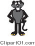 Vector Illustration of a Cartoon Black Jaguar Mascot with His Paws on His Hips by Toons4Biz
