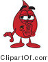 Vector Illustration of a Cartoon Blood Droplet Mascot Whispering and Gossiping by Mascot Junction
