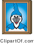 Vector Illustration of a Cartoon Blue Jay Mascot Portrait by Mascot Junction