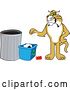 Vector Illustration of a Cartoon Bobcat Mascot Recycling, Symbolizing Integrity by Mascot Junction