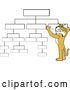 Vector Illustration of a Cartoon Bobcat Mascot Setting up a Chart, Symbolizing Organization by Mascot Junction