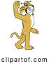 Vector Illustration of a Cartoon Bobcat Mascot Walking and Waving, Symbolizing Leadership by Toons4Biz