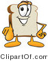 Vector Illustration of a Cartoon Bread Mascot Pointing Outwards at the Viewer by Mascot Junction