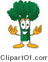 Vector Illustration of a Cartoon Broccoli Mascot with Open Arms by Mascot Junction