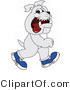 Vector Illustration of a Cartoon Bulldog Mascot Walking Upright and Wearing Shoes by Mascot Junction