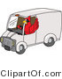 Vector Illustration of a Cartoon Cardinal Mascot Driving a Delivery Van by Mascot Junction