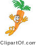 Vector Illustration of a Cartoon Carrot Mascot Jumping by Mascot Junction