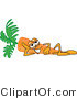 Vector Illustration of a Cartoon Carrot Mascot Relaxing and Resting His Head on His Arm While Lying on His Side by Mascot Junction