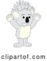 Vector Illustration of a Cartoon Cheering Koala Bear Mascot with a Mohawk by Mascot Junction