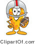 Vector Illustration of a Cartoon Cheese Mascot Playing Football - Royalty Free Vector Illustration by Toons4Biz