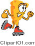 Vector Illustration of a Cartoon Cheese Mascot Roller Blading - Royalty Free Vector Illustration by Mascot Junction