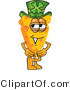 Vector Illustration of a Cartoon Cheese Mascot Wearing a Leprechaun Hat - Royalty Free Vector Illustration by Mascot Junction