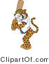 Vector Illustration of a Cartoon Cheetah Mascot Batting by Mascot Junction