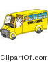 Vector Illustration of a Cartoon Cheetah Mascot Driving a Bus by Mascot Junction