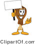 Vector Illustration of a Cartoon Chicken Drumstick Mascot Holding a Blank Sign by Mascot Junction