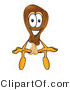 Vector Illustration of a Cartoon Chicken Drumstick Mascot Sitting by Mascot Junction