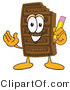 Vector Illustration of a Cartoon Chocolate Mascot Holding a Pencil by Mascot Junction