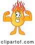Vector Illustration of a Cartoon Comet Mascot Flexing His Muscles by Mascot Junction