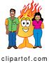 Vector Illustration of a Cartoon Comet Mascot with Happy Parents or Teachers by Mascot Junction