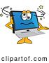 Vector Illustration of a Cartoon Confused PC Computer Mascot by Mascot Junction