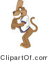 Vector Illustration of a Cartoon Cougar Mascot Character Batting by Mascot Junction