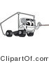 Vector Illustration of a Cartoon Delivery Truck Mascot Holding a Pointer Stick by Toons4Biz